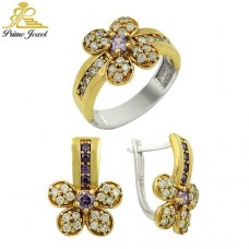 Gümüş Otantik Taşlı Set